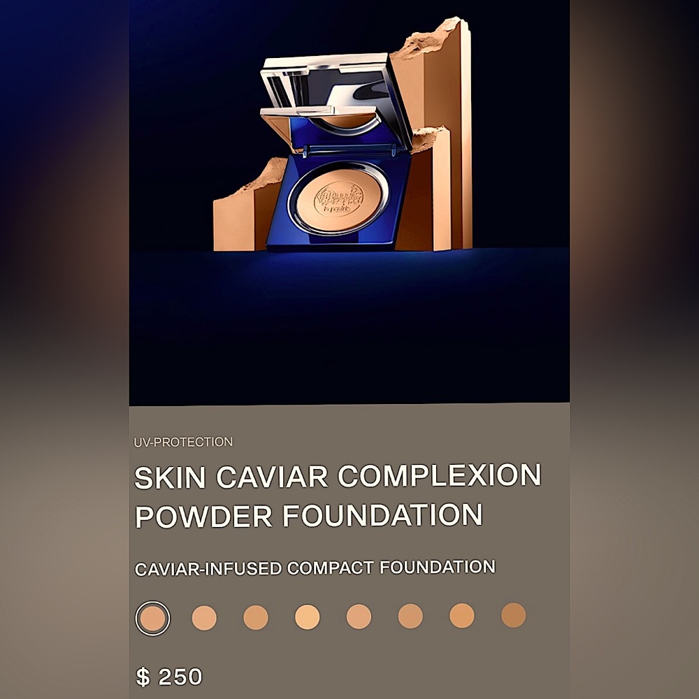 La Prairie skin caviar complexion powder foundation 2+ year shelf life remaining